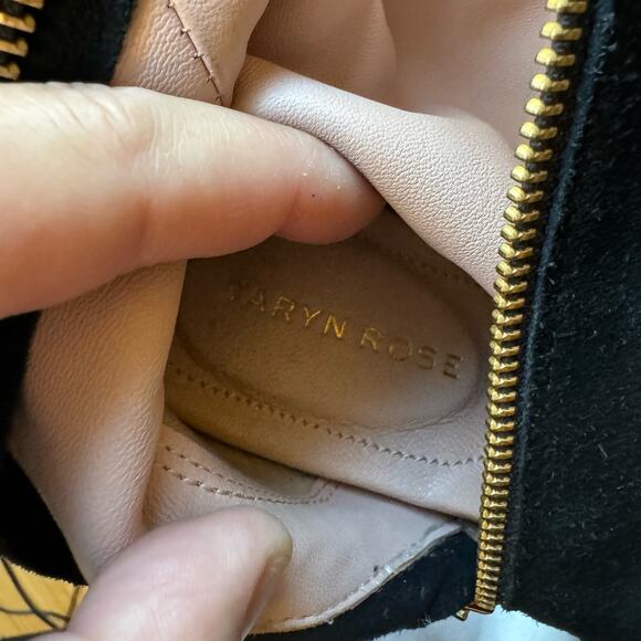 Womens Black Suede Over the Knee Boots 6.5 City Whimsigoth Party‎ Cocktail - Picture 12 of 14